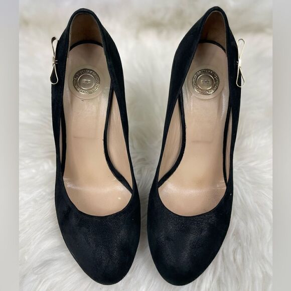 Elisabetta Franchi | black suede heels 38 front platform look - Picture 6 of 9